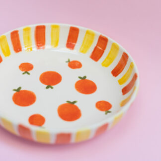 assiette creuse orange